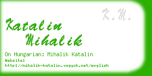 katalin mihalik business card